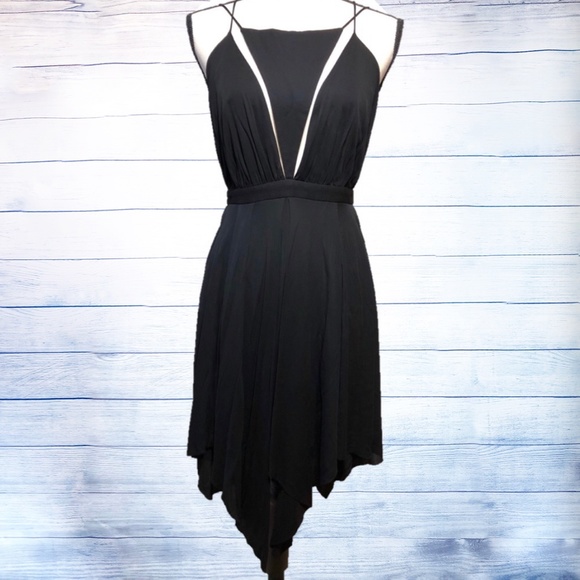 Balmain Dresses & Skirts - Balmain Black Triangular Deep V sleeveless dress